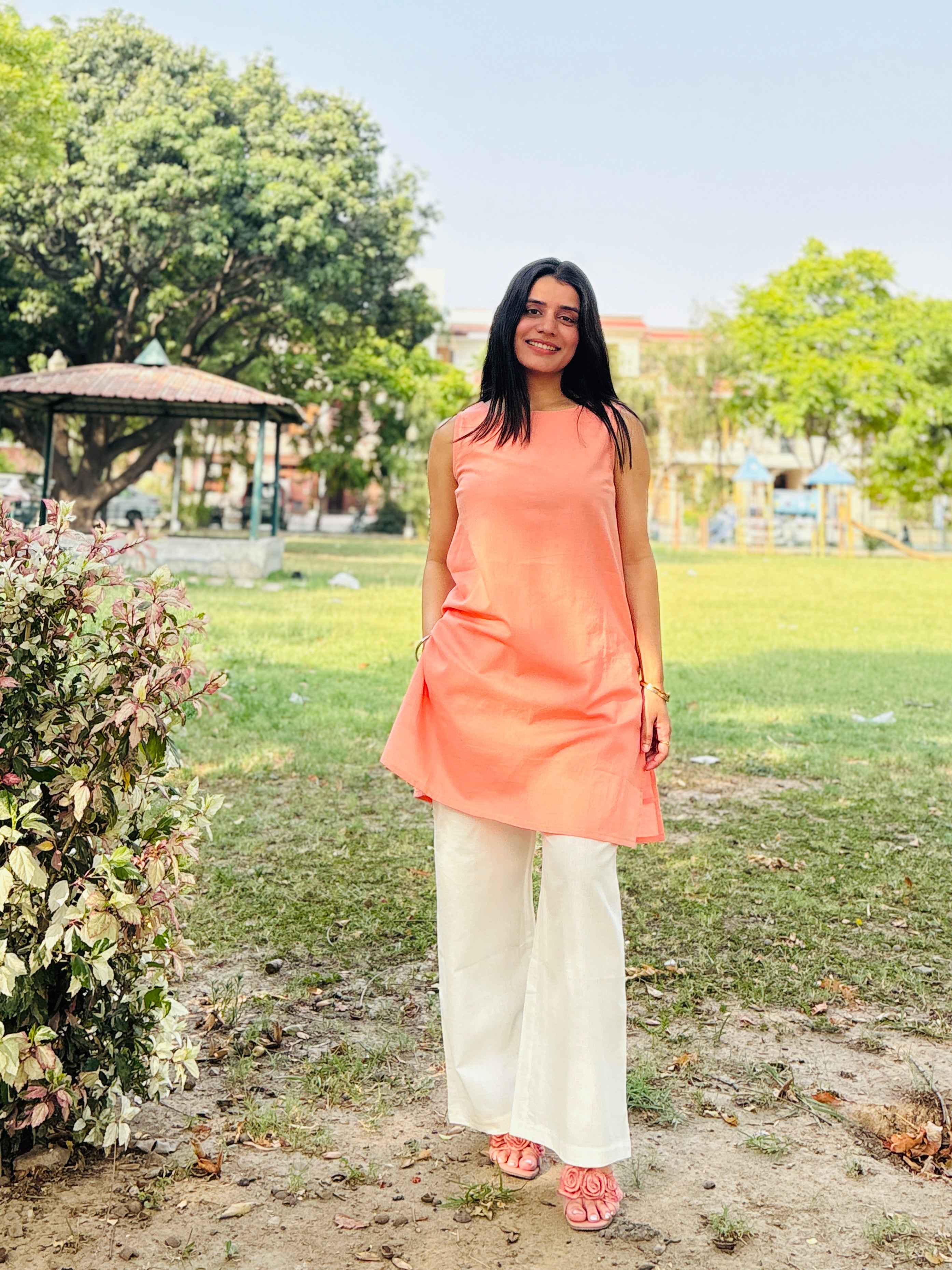भू weave Cotton Yellow Co-ord Set