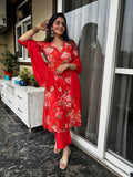 भू weave Sunset Rose Kurta Set