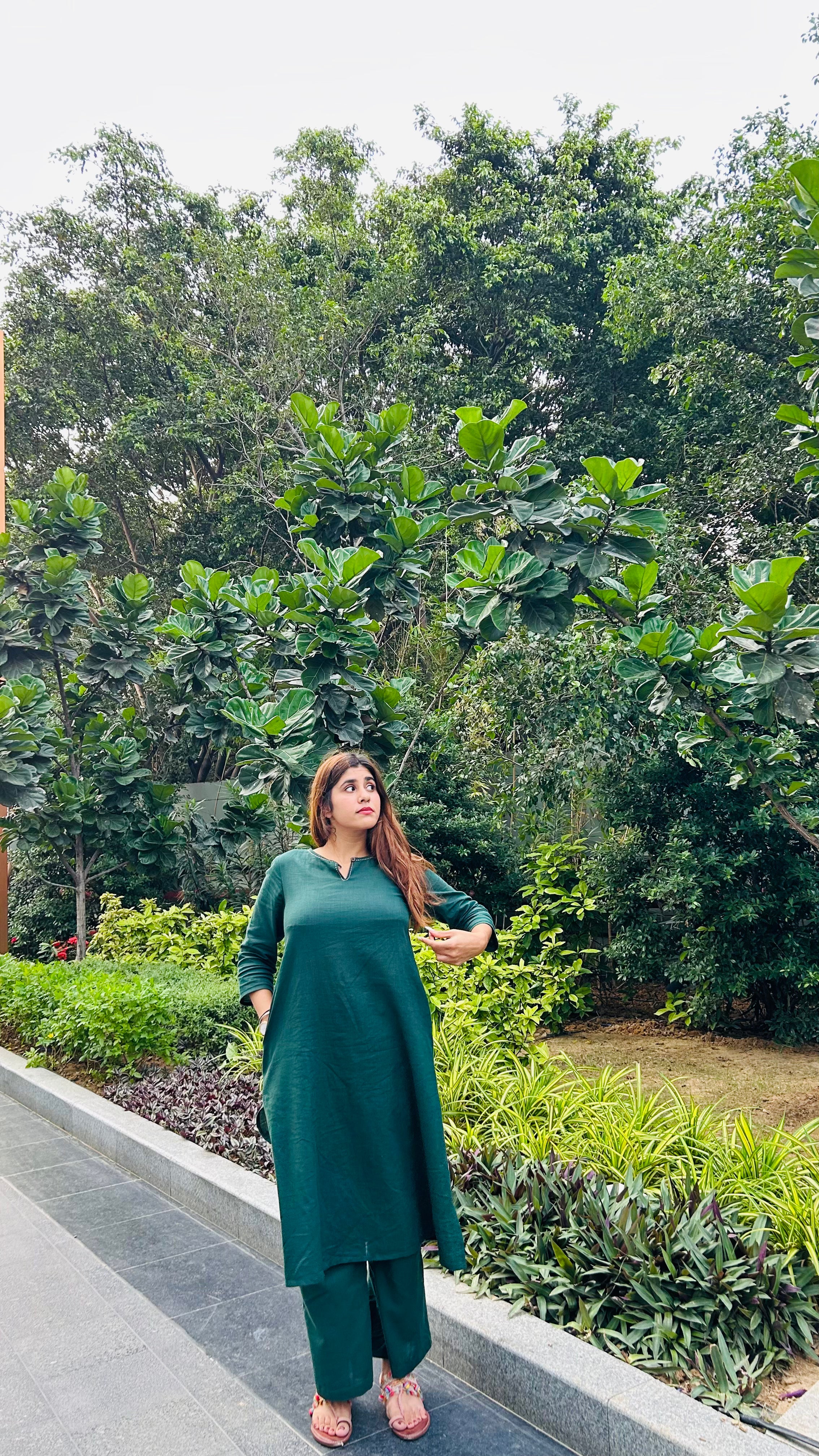 Sukoon — भू weave Cotton Minimalist Kurta Set