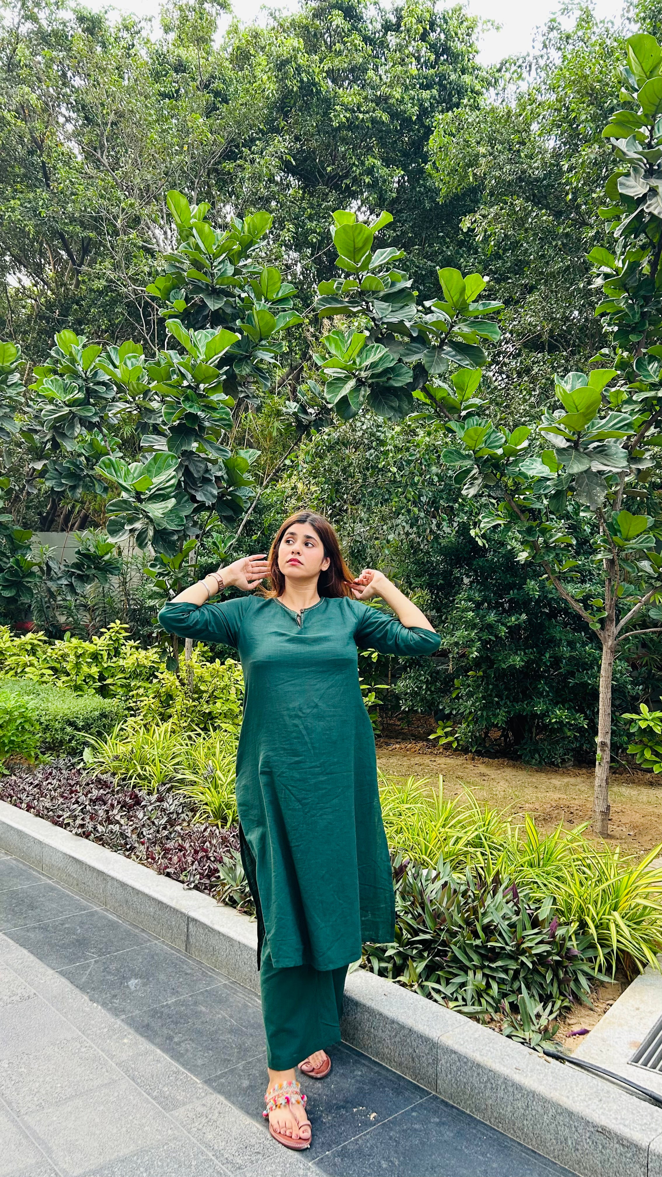 Sukoon — भू weave Cotton Minimalist Kurta Set