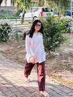 भू weave Cotton Stripe Kurta Pant Set