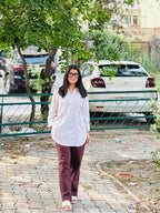भू weave Cotton Stripe Kurta Pant Set