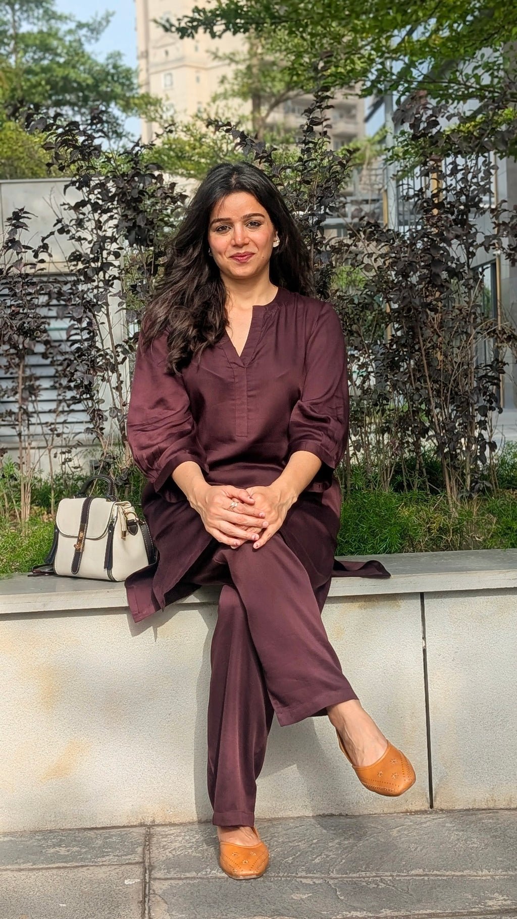 भू weave Satin Viscose Co-ord Set