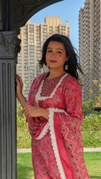 भू weave Cotton Handblock 3pc Kurta Set
