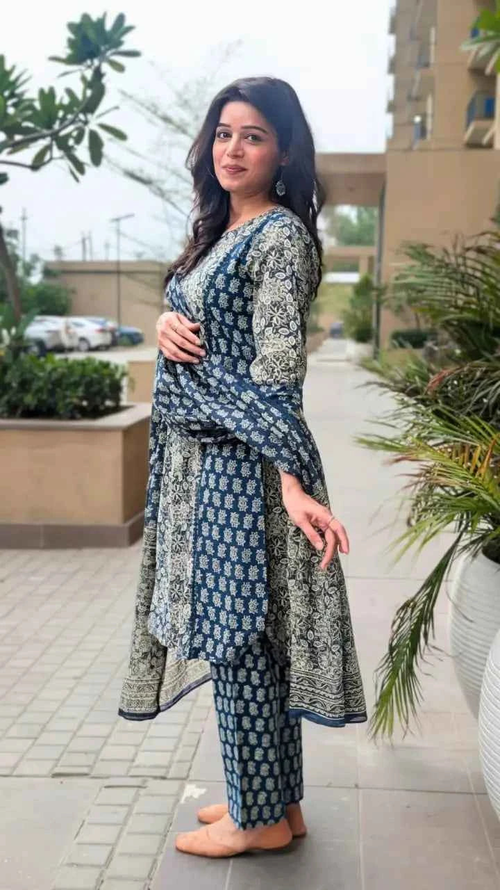 भू weave Cotton Handblock 3pc Set