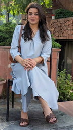 भू weave Viscose Kurta Pant Set